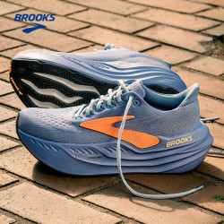 BROOKS Glycerin Max 透气回弹缓震跑步鞋 乡村蓝/冬季蓝/桔红