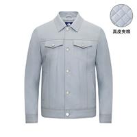 意大利小帆船 23春秋时尚商务透气真皮男士夹棉皮衣