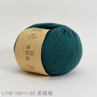回归线溯原 美利奴纯羊毛线中粗毛线手工织diy棒针织围巾毛线团 02号--SY圣诞绿