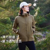 拓路者 Pioneer Camp户外软壳衣女24年秋冬保暖磨毛外套连帽登山服运动夹克
