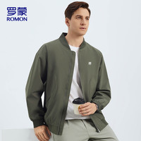 罗蒙(ROMON)夹克外套男秋季运动棒球服休闲男装户外上衣ZH2402军绿色M