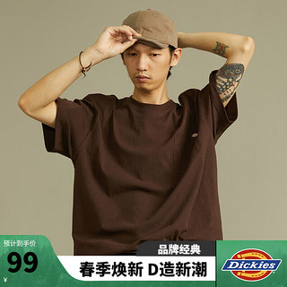 dickies简约小LOGOT恤 棉舒适宽松上衣 t恤男DK012306 巧克力棕 S 