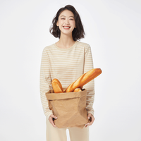 网易严选 女式纯棉条纹舒适潮流家居服套装睡衣 基础款纯棉灰粉白条 S