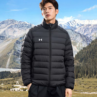 安德玛 UNDER ARMOUR羽绒服男冬季舒适保暖锁温保暖立领羽绒外套男 黑色 3XL
