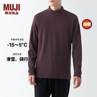 無印良品 MUJI(無印良品 )男式 柔软 高领 长袖T恤 打底衫 FA193C3A L (175/100A)