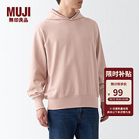 无印良品（MUJI）  男式 紧密织毛圈 套头卫衣 连帽卫衣 潮流 ABI09A2A 杏黄色 L 175/100A