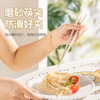 广意 筷子家用防滑耐高温家庭装合金筷分食筷子5双装GY7340