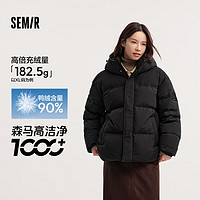 森马 轻松羽绒|羽绒服男防水防风2024冬外套101724113202 黑色90001 L