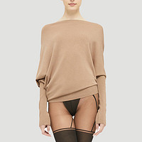 Wolford/沃尔福特Viscose优雅针织上衣秋冬套衫休闲慵懒53298 4815 咖色 XS