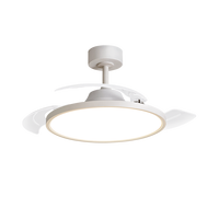 布拉拉 月影林之光全光谱护眼现代简约隐形卧室餐厅风扇然光护眼2代】FS147-0MMWBX