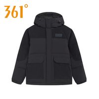 361°男士短款羽绒服2024冬季连帽防风衣男加厚外套