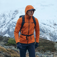 KAILAS凯乐石M8 IC-MAX连帽软壳衣外套GTX防风防泼户外攀冰登山男 氧化橙