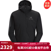 始祖鸟(ARC'TERYX)ATOM阿童木SL ANORAK男子户外棉服刺绣鸟标半拉链秋冬保暖外套 黑色 M