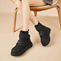 ST&SAT【秋】星期六24秋冬雪地靴厚底棉靴加绒保暖短靴棉鞋女