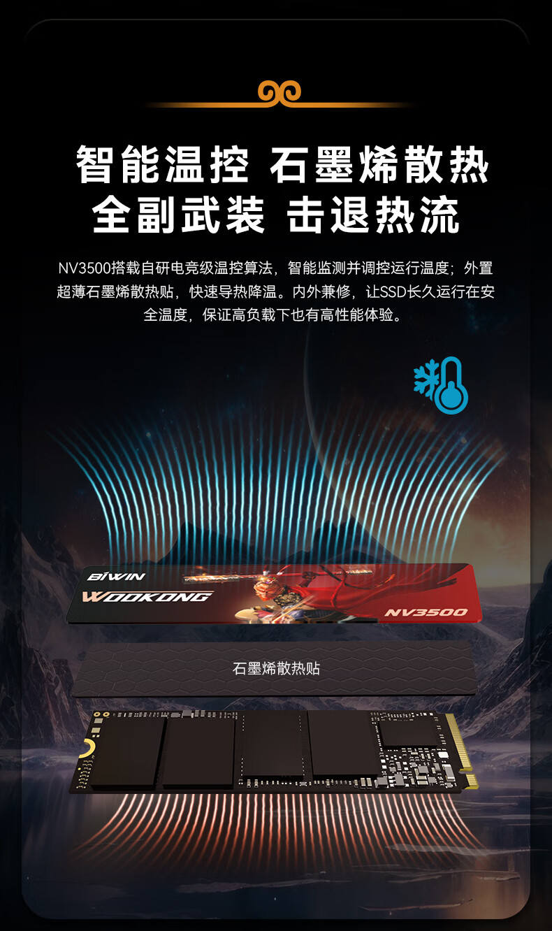 BIWIN 佰维NV3500 悟空NVMe M.2 固态硬盘1TB（PCI-E3.0） 【报价价格