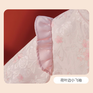 婴儿夹棉连体衣新生儿冬季哈衣女幼婴过年爬服宝宝冬装