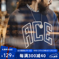 马登 MADEN工装 美式休闲字母刺绣卫衣秋冬男加厚保暖摇粒绒圆领套头外套