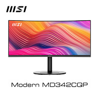 微星（MSI）34英寸 准4K 120Hz 1ms TYPE-C 98W 支持HDR 曲面带鱼屏1500R 家用电竞办公显示器屏 MD342CQP