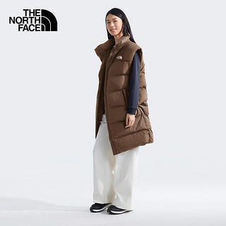 北面（The North Face）羽绒服女长款保暖防泼水700蓬鹅绒24秋冬|89YQ 1OI/棕色 2XL 175