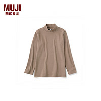 MUJI 無印良品 无印良品 MUJI 大童 起毛 高领 长袖T恤 儿童童装CBG11A2A 浅棕色