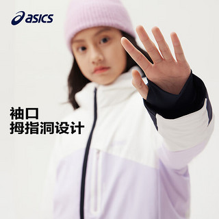 亚瑟士（asics）童装2024年冬季三防羽绒服防风透湿儿童羽绒外套334241073009 508紫色-清洁度850-白鸭绒 120-加厚充绒量76.1g