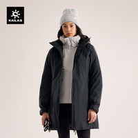 KAILAS凯乐石硬壳羽绒服600蓬鹅绒保暖FILTERTEC防水户外滑雪服女款 玄青黑