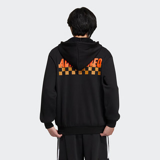 阿迪达斯 ADIDAS NEO 男子 运动休闲系列 U VBE HOODIE 4 运动 夹克外套 HN4735 2XL码 黑色 A/2XL