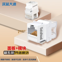 深蓝大道六类千兆网线高速宽带线 CAT六类电脑宽带工程家用监控宿舍路由器 网线跳线8芯双绞成品线缆 Z284超五类非屏蔽 打线模块