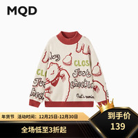 马骑顿（MQD）MQD男大童冬季新品卡通字母保暖半高领毛衣