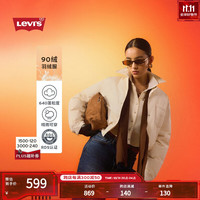 LEVI 24秋季女士宽松时尚休闲轻便翻领短款羽绒服外套 杏色 L