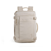 bagsmart随行仓双肩包大容量手提包女旅行包出差多功能男士电脑包 米色【标准版 适合1-3天差旅】