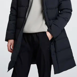 京东京造 男士长款羽绒服 100142125910 黑色 XL