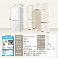 TOSHIBA 东芝 白珍珠450自动制冰60厘米超薄零嵌平嵌入式十字对开门家用一级能效电冰箱