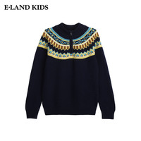 eland kids衣恋童装冬季男童美式复古高领针织衫毛衣