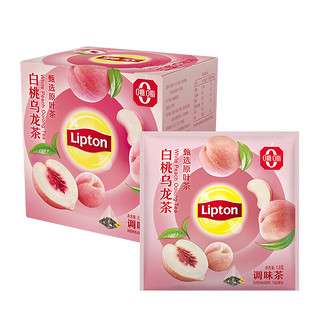 Lipton 立顿 热泡水果茶 白桃乌龙茶调味茶 花草花果茶 独立三角茶包7包12.6g