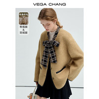 VEGA CHANG24年秋冬设计感大衣女气质保暖毛呢外套 (羽绒版)