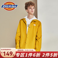 dickiesDickies夹克 印花多口袋教练夹克 男士时尚休闲上衣外套 9423 姜黄 M