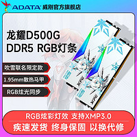 ADATA 威刚 XPG龙耀D500G DDR5 32G 6000/6400台式机电脑内存条吹雪灯条