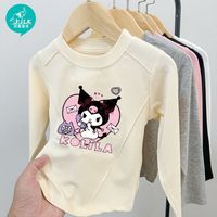 I.K 印象童年 新中式女童休闲百搭洋气打底衫上衣春秋款长袖库洛米上衣