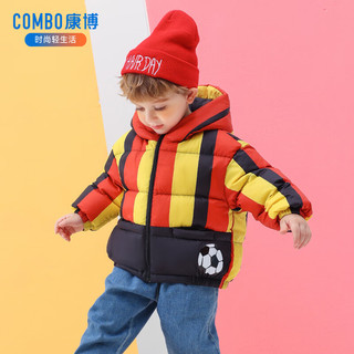 康博儿童宝宝轻薄羽绒服女童休闲小童秋冬装保暖外套 黑色1216 110
