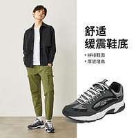 限尺码：SKECHERS 斯凯奇 男子休闲运动鞋 50988/NVBK 海军蓝色/黑色 41