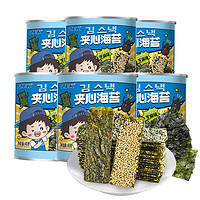 ZEK 芝麻海苔夹心脆 每日夹心海苔休闲零食小吃  中秋大礼包 40g*6罐