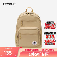 匡威匡威男女童书包男女双肩背包2024秋季青少年户外运动包 燕麦色