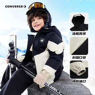 Converse匡威男童2024冬季儿童装新款中大童防风保暖滑雪服加厚外套棉服  /80