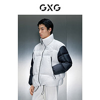 GXG男装 黑白立领短款羽绒服 23年冬季GEX1D2526294 黑白色 170/M