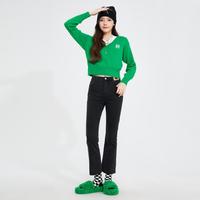 毛衣女慵懒风高级感秋冬女v领拼色长袖毛衫女式毛衣