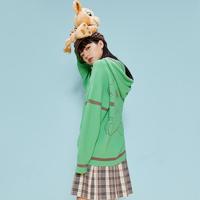 连帽毛衣女气质春季热销学院风刺绣元气减龄女士毛衣潮