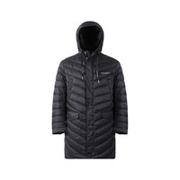 AE阿玛尼 EMPORIO ARMANI 男士中长款鸭绒连帽羽绒服8NZL20 ZNW3Z纯色 1200 黑色 M