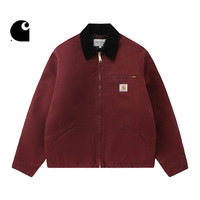 Carhartt WIP外套男装24秋冬经典LOGO标签做旧宽版底特律工装 BDB/酒红色 S