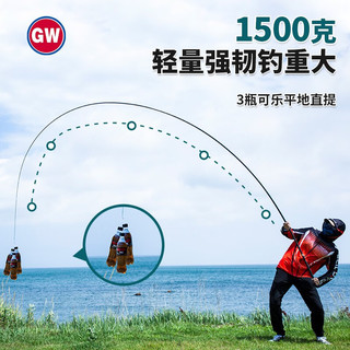 GW光威鱼竿天尊湖库台钓竿碳素超轻超硬钓鱼竿手竿鲢鳙大物综合竿鲤鱼杆 天尊湖库8.1米+竿稍+礼包